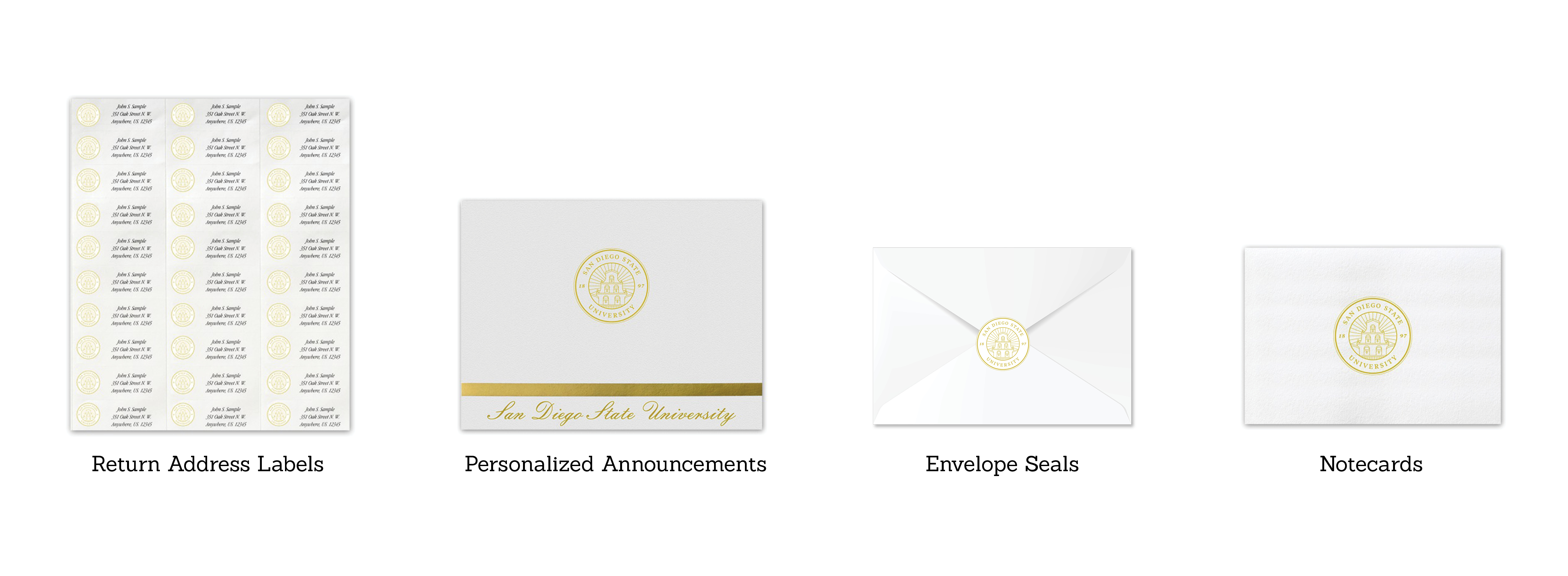 Personalized Announcements. Notecards. Return Address Lables and Envelope Seals.